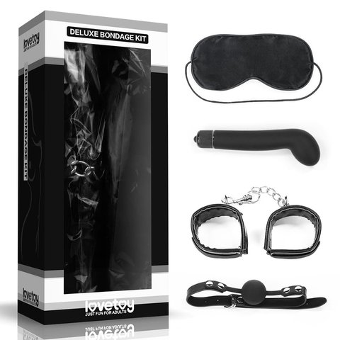 Набір БДСМ LoveToy Deluxe Bondage Kit Чорний 6452LVTOY702 фото