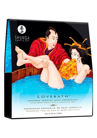 Гель для ванни Shunga LOVEBATH – Ocean temptations 650 г, робить воду ароматним желе зі SPA ефектом 9847 фото