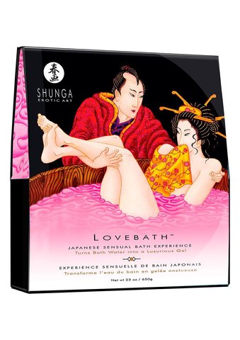 Гель для ванни Shunga LOVEBATH – Dragon Fruit 650 г, робить воду ароматним желе зі SPA ефектом 9848 фото