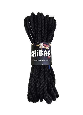 Джутова чорна мотузка для шібарі Feral Feelings Shibari Rope, 8м 7212 фото