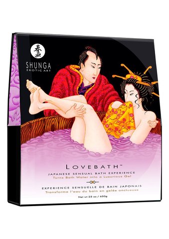 Гель для ванни Shunga LOVEBATH – Sensual Lotus 650 г, робить воду ароматним желе зі SPA ефектом 9849 фото