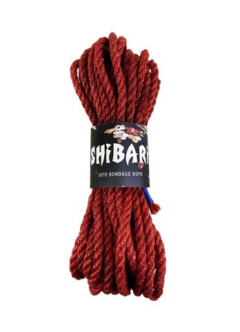 Джутова червона мотузка для шібарі Feral Feelings Shibari Rope, 8м 7215 фото